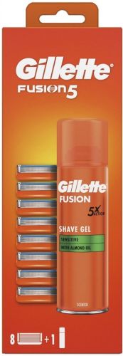 Gillette Fusion n�hradn� hlavice 8 ks + gel na holen� 200 ml Gillette Fusion n�hradn� hlavice 8 ks + gel na holen� 200 ml